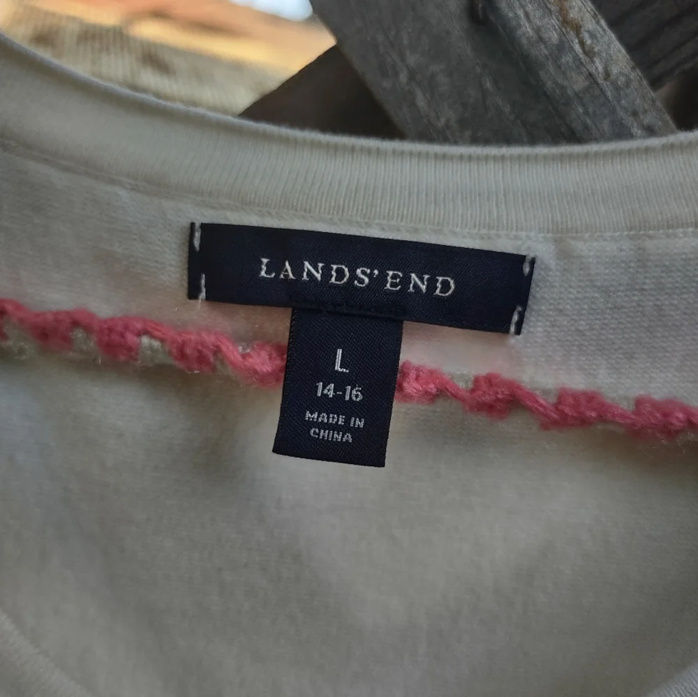 White Button-Up Cardigan Gold Buttons Grandmacore - Picture 6 of 11